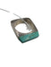 Turquoise & SIlver Metal Stone Squared Ring Turquoise & SIlver