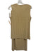 Saint Art Size S/M Tan Polyester Sleeveless Embellished Skirt Set Tan / S/M