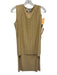 Saint Art Size S/M Tan Polyester Sleeveless Embellished Skirt Set Tan / S/M