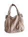 Liebeskind Tan Leather Spikes Solid Shoulder & Crossbody Strap Satchel Bag Tan