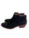 Sam Edelman Shoe Size 5.5 Black Suede Leather Side Zip Round Toe bootie Booties Black / 5.5