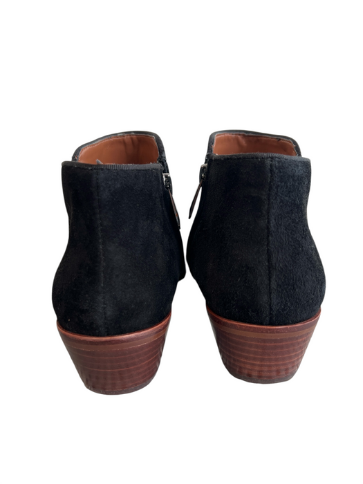 Sam Edelman Shoe Size 5.5 Black Suede Leather Side Zip Round Toe bootie Booties Black / 5.5