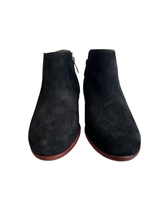 Sam Edelman Shoe Size 5.5 Black Suede Leather Side Zip Round Toe bootie Booties Black / 5.5