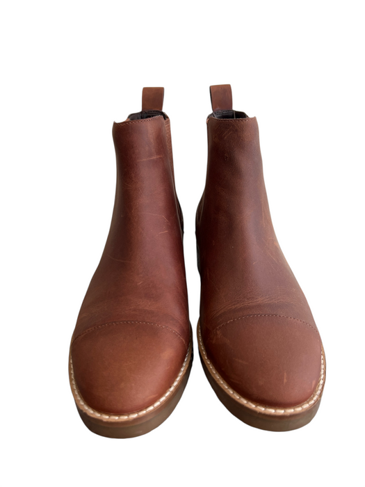 Cole Haan Shoe Size 5 Brown Leather Waterproof Pull Tab stiching Booties Brown / 5