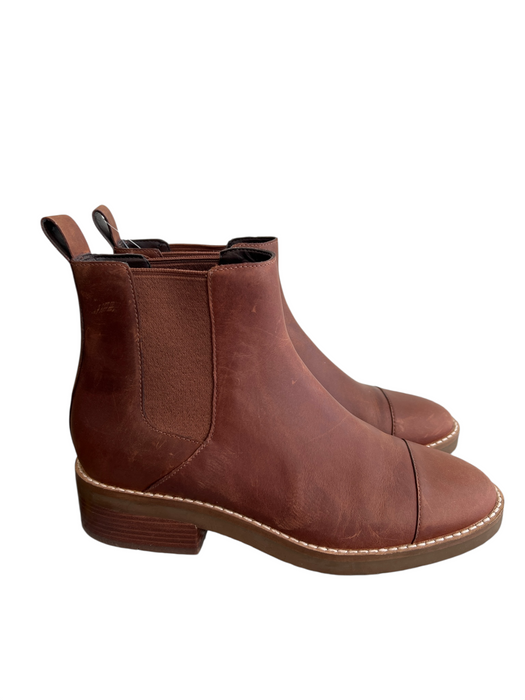 Cole Haan Shoe Size 5 Brown Leather Waterproof Pull Tab stiching Booties Brown / 5