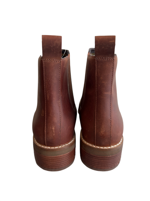 Cole Haan Shoe Size 5 Brown Leather Waterproof Pull Tab stiching Booties Brown / 5