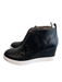 Linea Paolo Shoe Size 5.5 Black Leather Perforated Round Toe Side Zip Booties Black / 5.5