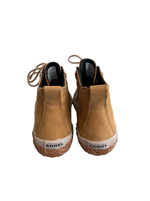 Sorel Shoe Size 5.5 Brown Leather Rubber Stich Detail Lace Up Waterproof Booties Brown / 5.5