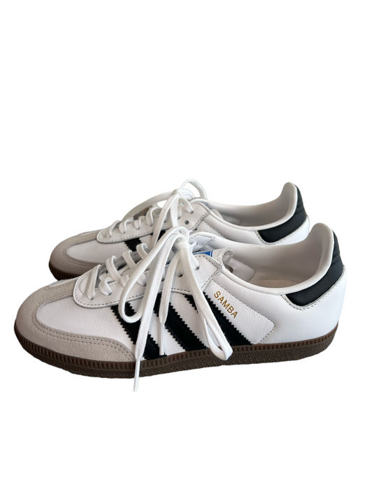 Adidas Shoe Size 35.5 White Leather 3 Stripe Lace Up Low Top Samba Shoes White / 35.5