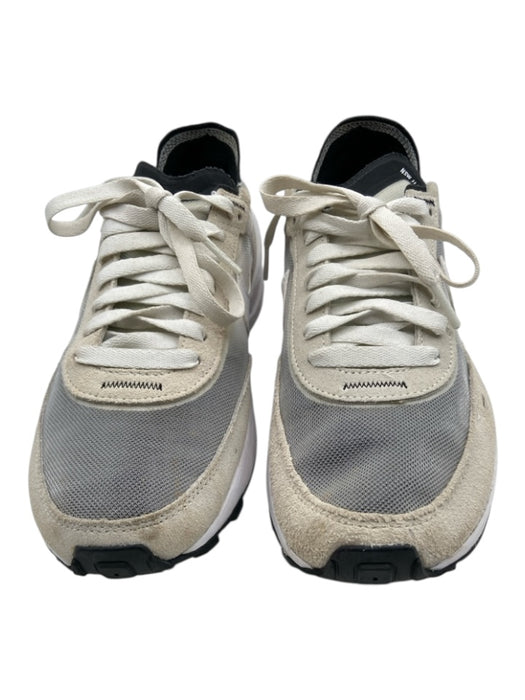 Nike Shoe Size 8 White & Grey Leather Mesh Low Top Lace Up Sneakers White & Grey / 8