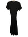 Veronica Beard Size S Black Prima Cotton Blend Mixed Fabric V Neck Dress Black / S