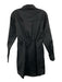 Veronica Beard Size 4 Black Cotton Blend Long Sleeve Button Front Collared Dress Black / 4