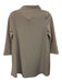 COS Size XS Beige Poly Blend Textured 3/4 Sleeve high neck Top Beige / XS
