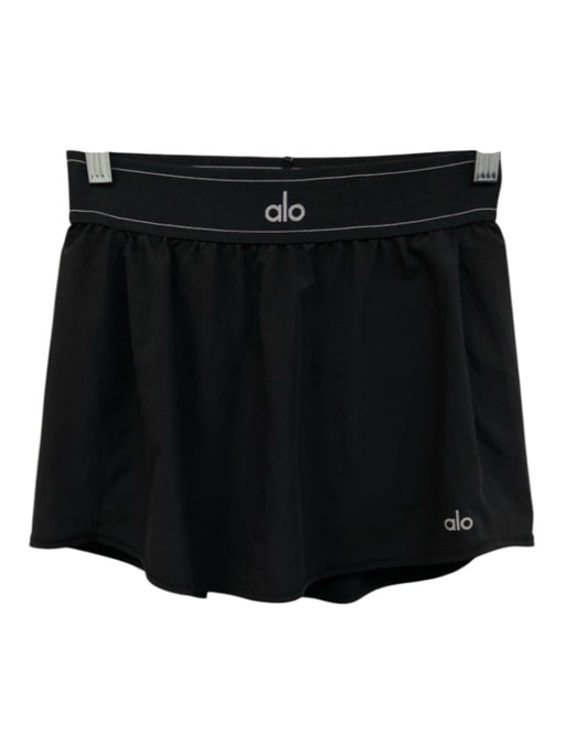 Alo Size XS Black Synthetic Elastic Waist Skort Athletic Skirt Black / XS