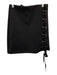Amanda Uprichard Size XS Black Poly Blend Elastic Waist Lace Up Detail Skirt Black / XS