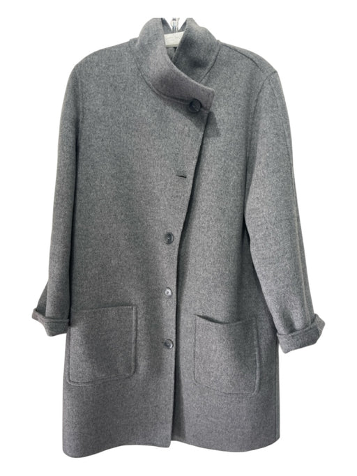 J Jill Size L Gray Wool Blend Button Coat Gray / L