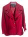 London Fog Size L Burgundy Red Wool Blend Button Peacoat Coat Burgundy Red / L