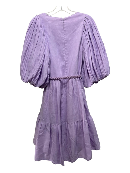 Sea New York Size M Lavender Purple Linen Blend Pleated Sleeves Tiered Dress Lavender Purple / M