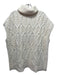 Theory Size M/L Cream Wool Blend Cable Knit Sleeveless Side Slit Sweater Cream / M/L