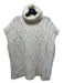 Theory Size M/L Cream Wool Blend Cable Knit Sleeveless Side Slit Sweater Cream / M/L