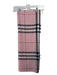 Burberry Pink & gray Plaid Fringe Sheer scarf Pink & gray