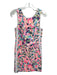 Lilly Pulitzer Size 00 Pink, Blue & White Cotton Sleeveless Abstract Dress Pink, Blue & White / 00