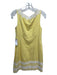 Lilly Pulitzer Size 4 Yellow & White Cotton Crochet Trim V Neck Sleeveless Dress Yellow & White / 4