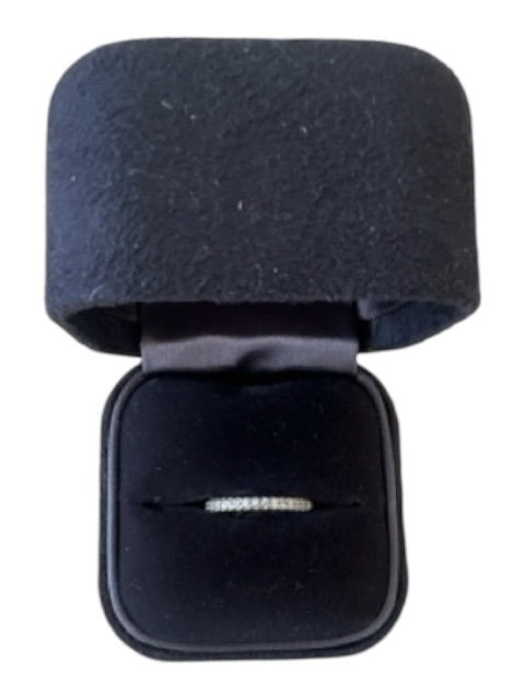 Tiffany Silver Platinum Diamonds Pave Band Ring Silver