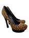YSL Shoe Size 39 Brown & Beige Pony Hair Platform Cheetah Stiletto Pumps Brown & Beige / 39