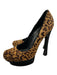 YSL Shoe Size 39 Brown & Beige Pony Hair Platform Cheetah Stiletto Pumps Brown & Beige / 39