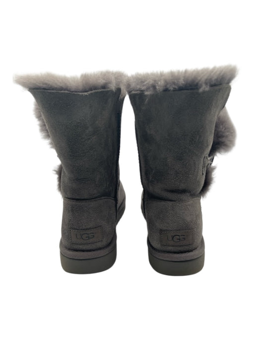 Ugg Shoe Size 8 Gray Suede Faux Fur Button Calf high Booties Gray / 8