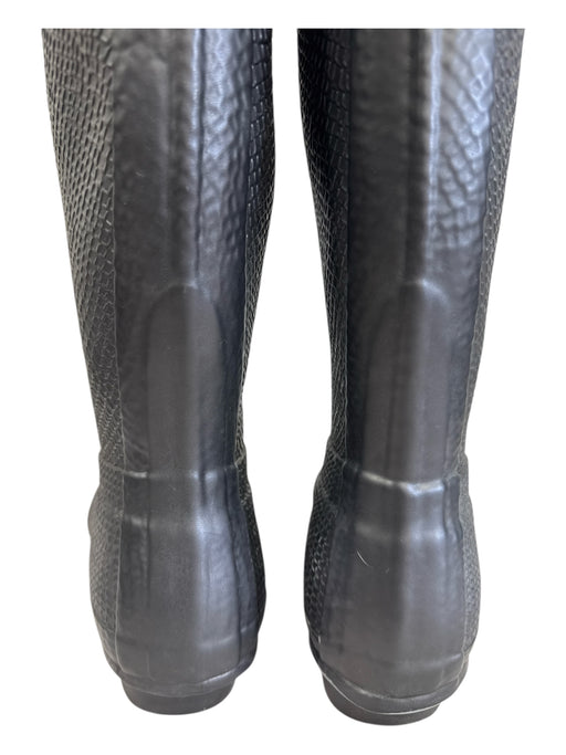 Hunter Shoe Size 8 Gray Rubber Embossed Rainboot knee high Boots Gray / 8