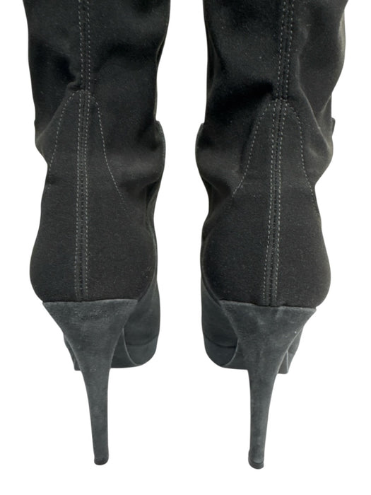 Stuart Weitzman Shoe Size 8.5 Gray Suede Round Toe Platform Elastic Back Boots Gray / 8.5
