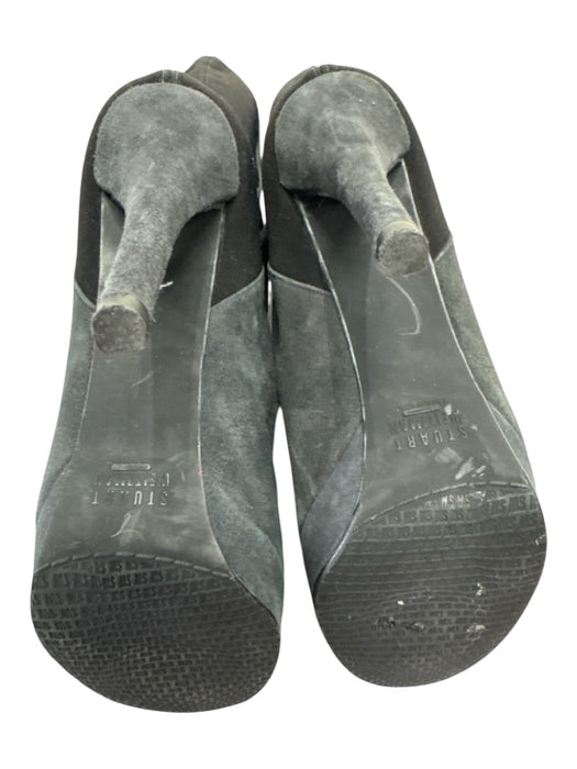 Stuart Weitzman Shoe Size 8.5 Gray Suede Round Toe Platform Elastic Back Boots Gray / 8.5