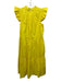 Sea New York Size 0 Bright Yellow Cotton Ruffle Cap Sleeve Ruffle Neckline Dress Bright Yellow / 0