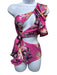 PatBo Size S Fuchsia Pink Nylon Blend One Shoulder One Piece Floral Swimsuit Fuchsia Pink / S