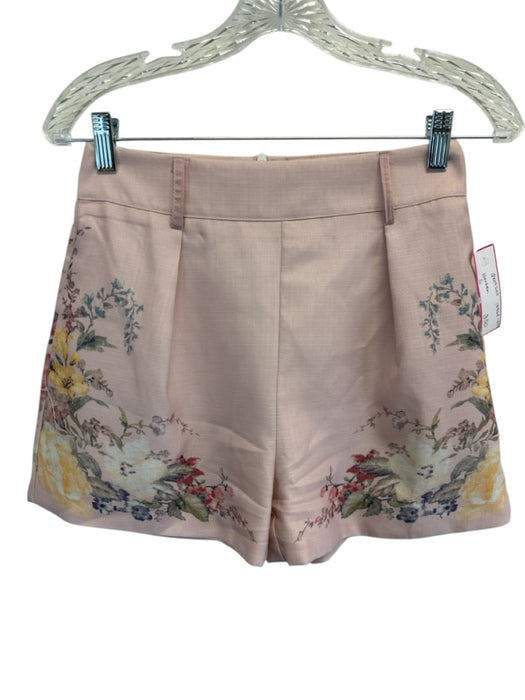 Hausen Size S Light Pink & Multi Polyester Short Puff Sleeve Buttons Short Set Light Pink & Multi / S
