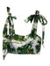 Cara Cara Size XS White, Green, Orange Cotton Maxi Graphic Crop Skirt Set White, Green, Orange / XS
