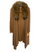 Alice + Olivia Size XS Tan Brown Long Sleeve Open Front Fur trim Sweater Tan Brown / XS