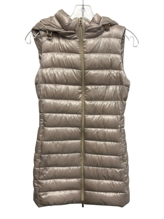 Herno Size 38 Beige Polyamide Zip Pockets Quilted Zip Front Down Filled Vest Beige / 38