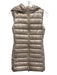 Herno Size 38 Beige Polyamide Zip Pockets Quilted Zip Front Down Filled Vest Beige / 38