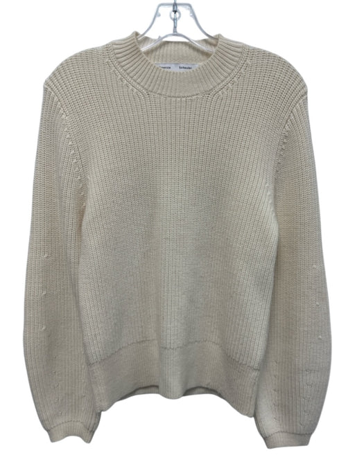 Proenza Schouler White Label Size S Cream White Wool Rib Knit high neck Sweater Cream White / S
