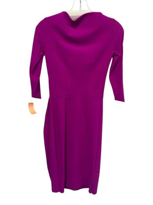 Chiara Boni Size 40 Fuschia Purple Polyamide & Elastane 3/4 Sleeve Cut Out Dress Fuschia Purple / 40