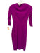 Chiara Boni Size 40 Fuschia Purple Polyamide & Elastane 3/4 Sleeve Cut Out Dress Fuschia Purple / 40