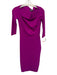 Chiara Boni Size 40 Fuschia Purple Polyamide & Elastane 3/4 Sleeve Cut Out Dress Fuschia Purple / 40