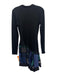Derek Lam 10 Crosby Size 4 Black, Green, Blue Cotton & Polyester Rib Knit Dress Black, Green, Blue / 4