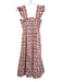 Hill House Size S White, Red, Pink Cotton Sleeveless Seashell Midi Dress White, Red, Pink / S