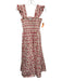 Hill House Size S White, Red, Pink Cotton Sleeveless Seashell Midi Dress White, Red, Pink / S