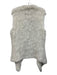 Tyler Boe Size XS White Rabbit Fur Sleeveless Knit Open Front Vest White / XS