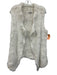Tyler Boe Size XS White Rabbit Fur Sleeveless Knit Open Front Vest White / XS